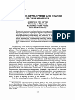 Typologie Du Changement D'andrew Van de Ven Et Marshall Scott Poole PDF