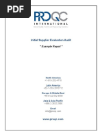 ProQC ExampleReport Initial Supplier Evaluation