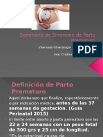 Seminario de S Ndrome de Parto Prematuro