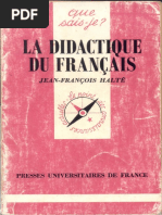 Halté Triangle Didactique 1992