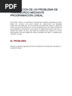 Problema de Transbordo Mediante Programación Lineal