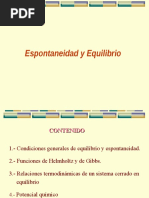 Espontaneidad y Equilibrio