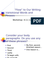 Transitional Words and Phrases