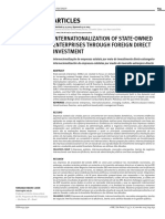 Articles: Internationalization of State-Owned Enterprises Through Foreign Direct Investment