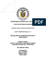 Componentes Químicos de Frutas y Hortalizas