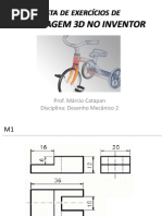 Lista Exercicio Modelagem 3D Inventor PDF