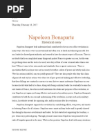 Napoleon Bonaparte Historical Essay