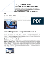 Windows 10 Caracteristicas