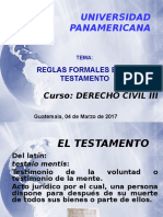 Reglas Formales en El Testameno - 04 Marzo