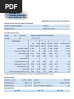 Especificaciones Del Producto para H22a583abc