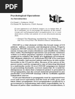 Psychological Operations-An Introduction