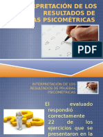 Interpretación de Los Resultados de Pruebas Psicométricas