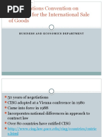 United Nations Convention On The Contracts of International Sales of Goods