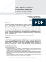 Violencia y Politica Colombiana Algunas Pistas para Su Entendiemiento