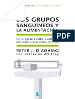 Grupos Sanguineos y Alimentación - Peter D'Adamo