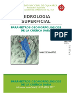 Parámetros Geomorfológicos de Su Cuenca Dada