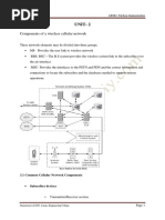 Unit-2: Components of A Wireless Cellular Network