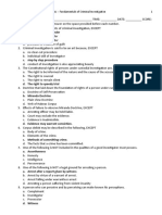 A. Confinement of Offender: Quiz - Fundamentals of Criminal Investigation 1