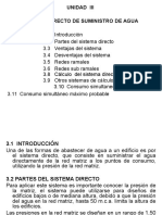 UNIDAD III Sistema Directo de Abastecimiento de Agua