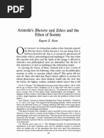 Eugene Ryan - Aristotles Rhetoric and Ethics and The Ethos of Society