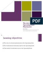 The Role of THR Operating Suite Pharmacist