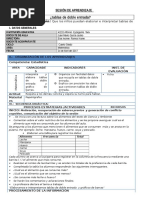 SESIÓN de APRENDIZAJ2 Tablas de Doble Entrada