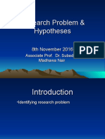 Research Problem & Hypotheses