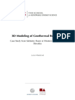 3D Modeling of Geothermal Reservoirs