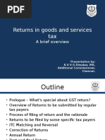 Returns in Goods and Services Tax: A Brief Overview