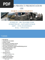 Final Year Project Presentation ON: Portland Cement