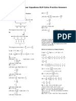 8 Solving Linear Equations BLM Answer Keys