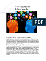 Desarrollo Cognitivo en La Adolescencia