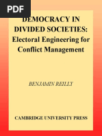 LIVRO - DEMOCRACY IN DIVIDED SOCIETIES (Benjamin - Reilly) PDF