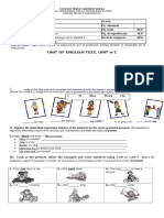 Prueba Unidad 1 6 Basico Ingles