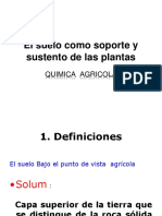 Quimica Agricola - Sesion 1. Definicion de Suelo PDF