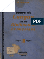 Cours de Langue Et de Civilisation Françaises III