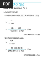 Calculo de Espesores - Pulmon Eliptico