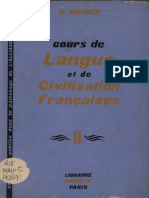 Cours de Langue Et de Civilisation Françaises II