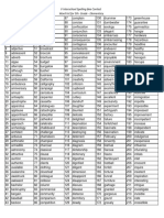 V Interschool Spelling Bee Contest Word List For 5th. Grade - Elementary