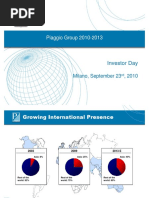 Piaggio Group 2010-2013: Investor Day