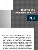 Trade Union Movement in India