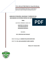 Analisis de Posicion, Velocidad y Fuerzas de Un Mecanismo PDF