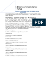 List of Rundll32 Commands For Windows 10