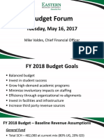 EMU Budget Forum Meeting May 2017