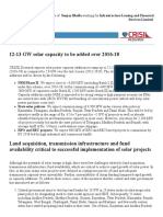 12 13 GW Solar Capacity To Be Added Over 2016 18