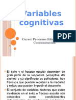 Variables Cognitivas Del Aprendizaje