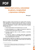 Lugones Subjetividad Esclava Colonialidad de Genero PDF