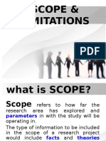 RESEARCH PAPER - SCOPE & LIMITATIONS (Reporting)