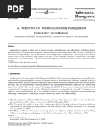 Gibb, F. and Buchanan, S. (2006) - A Framework For Business Continuity Management. International Journal of Information Management 26 PDF