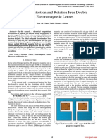 Design of Distortion and Rotation Free Double Gaps Electromagnetic Lenses